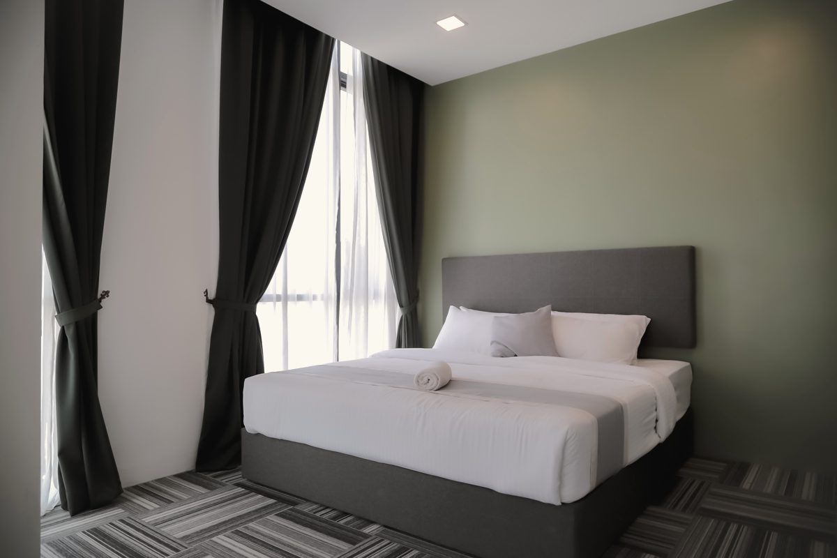 Executive Room with king bed and tall windows